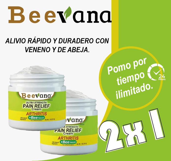 x2 unidades Crema 120g para el Dolor de Articulaciones BeevanaBee