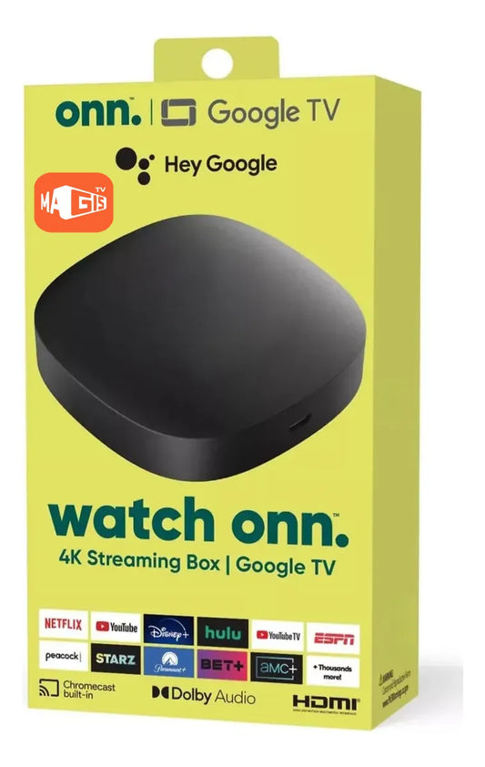 Tv Box Onn 4k Con Magistv Y Chromecast ( Mejor Que Roku )