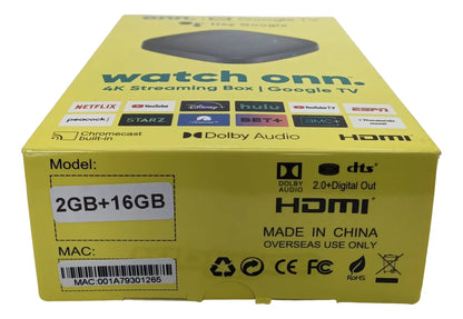 Tv Box Onn 4k Con Magistv Y Chromecast ( Mejor Que Roku )